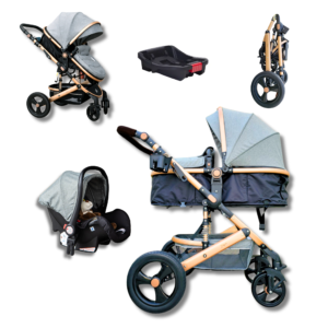 Carriola 7 en 1 BabyLUX Gris Gold